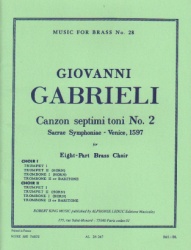 Canzon Septimi Toni No. 2 - Eight-Part Brass Choir