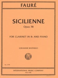 Sicilienne, Op. 78 - Clarinet and Piano