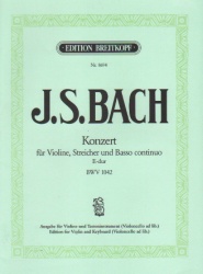 Concerto in E Major, BWV 1042 - Violin and Piano