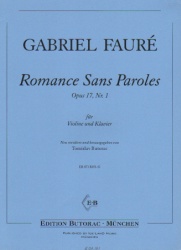 Romance Sans Paroles, Op. 17, No. 1 - Violin and Piano