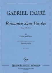 Romance Sans Paroles, Op. 17, No. 2 - Violin and Piano