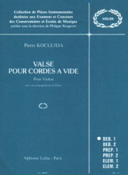 Valse Pour Cordes a Vide - Violin and Piano
