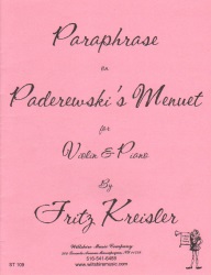 Paraphrase on Paderewski's Menuet - Violin and Piano