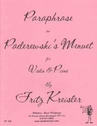 Paraphrase on Paderewski's Menuet - Violin and Piano