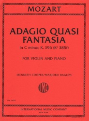 Adagio quasi fantasia in C Minor, K. 396 - Violin and Piano
