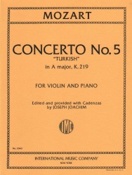 Concerto No. 5 in A Major, K. 219 - Violin and Piano