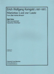 Mariettas Lied from Die Tote Stadt - High Voice and Piano