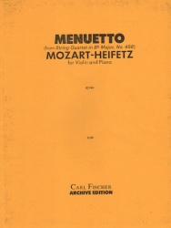 Menuetto from String Quartet in B-flat Major, K. 458 - Violin and Piano