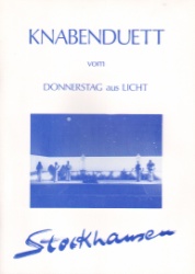 Knabenduett (from Donnerstag aus Licht) - Soprano Sax Duet