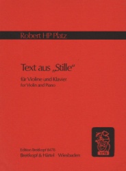 Text aus "Stille" - Violin and Piano