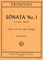 Sonata No. 1 in F Minor, Op. 80 - Violin and Piano