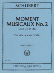 Moment Musicaux No. 2, Op. 94 D 780 - Violin and Guitar