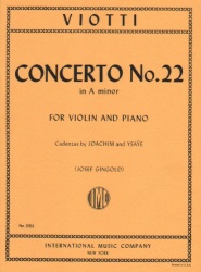 Concerto No. 22 in A Minor - Violin and Piano