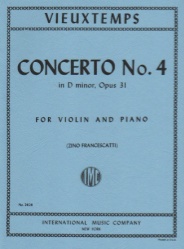 Concerto No. 4 in D Minor, Op. 31 - Violin and Piano