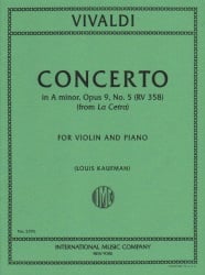 Concerto in A Minor, Op. 9 No. 5, RV 358 - Violin and Piano