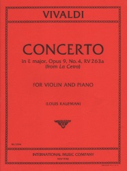 Concerto in E Major, Op. 9 No. 4 - Violin and Piano