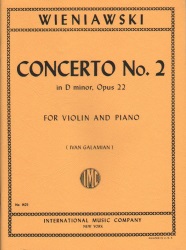 Concerto No. 2, in D Minor, Op. 22 - Violin and Piano