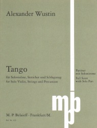 Tango - Violin, Strings and Percussion (Full Score and Solo Part)