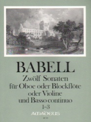 12 Sonatas, Vol. 1: Nos. 1-3 - Oboe (or Recorder or Violin) and Piano