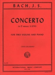 Concerto in D Minor, BWV 1043 - Violin Duet and Piano