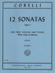 12 Sonatas Op. 1, Volume 1 - Violin Duet and Piano (Cello ad lib)