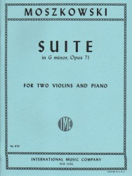 Suite in G Minor, Op. 71 - Violin Duet and Piano