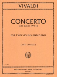 Concerto in D Minor, RV 514 - Violin Duet and Piano