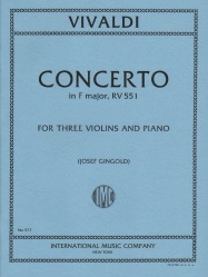 Concerto in F Major for Violin Trio and Piano