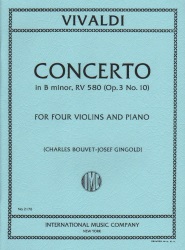 Concerto in B Minor, RV 580, Op. 3 No. 10 - Violin Quartet and Piano