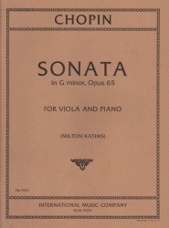 Sonata in G minor, Op. 65 - Viola and Piano
