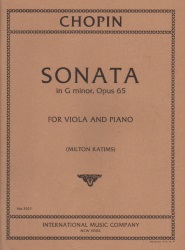 Sonata in G minor, Op. 65 - Viola and Piano