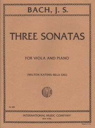 3 Sonatas, BWV 1027-29 - Viola and Piano