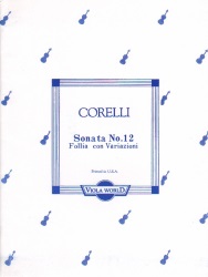 Sonata, Op. 5 No. 12: Follia con Variazioni - Viola and PIano