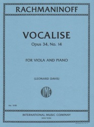 Vocalise, Op. 34 No. 14 - Viola and Piano