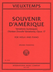 Souvenir d'Amerique (Yankee Doodle Variations), Op.17 - Viola and Piano