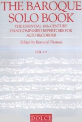 Baroque Solo Book - Alto Recorder Unaccompanied