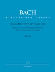 Singet dem Herrn ein neues lied: Motet, BWV 225 - Choral Score