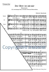Der Herr ist mit mir, BuxWV 15: Cantata - Choral Score
