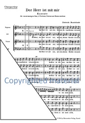 Der Herr ist mit mir, BuxWV 15: Cantata - Choral Score