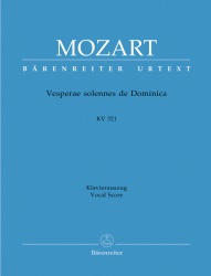 Vesperae solennes de Dominica, K. 321 - Vocal Score