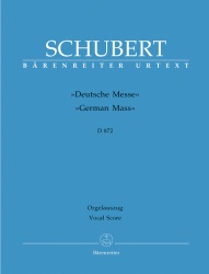 German Mass (Deutsche Messe), D. 872 - Organ Vocal Score