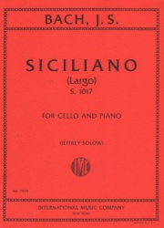 Siciliano (Largo) S. 1017 - Cello and Piano