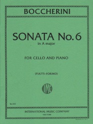 Sonata No. 6 in A major - Cello and Piano
