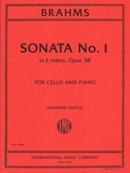 Sonata No. 1 in E Minor, Op. 38 - Cello and Piano