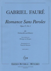 Romance Sans Paroles, Op. 17, No. 1 - Cello and Piano