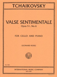 Valse Sentimentale, Op. 51 No. 6 - Cello and Piano