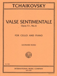 Valse Sentimentale, Op. 51 No. 6 - Cello and Piano