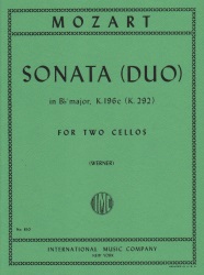 Sonata in B-flat Major, K. 196c (K. 292) - Cello Duet