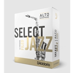 D'Addario Select Jazz Filed Alto Saxophone Reeds - 10 Count Box