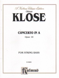 Concerto in A, Op. 18 - String Bass and Piano